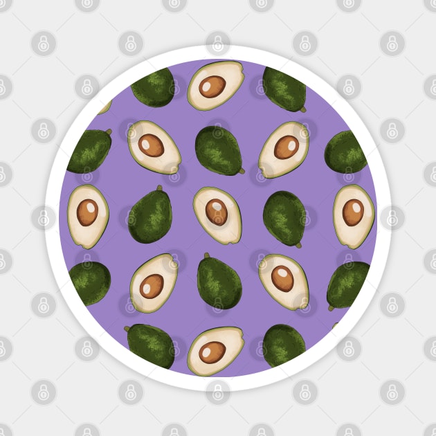 Avocado Pattern Magnet by okpinsArtDesign